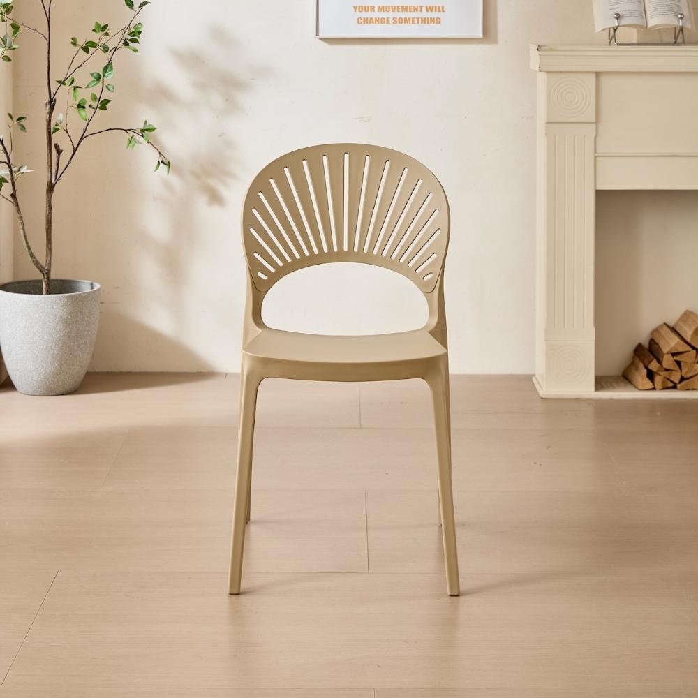 Set de 2 Sillas Paraíso, Color Khaki, con Espaldar y Diseño Moderno, vista posterior
