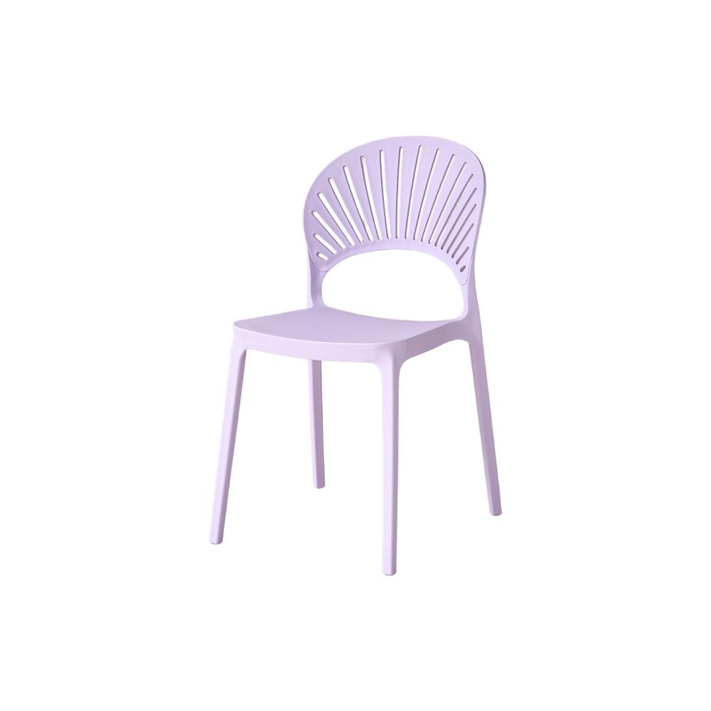 Set de 4 Sillas Paraíso, Color Lila, con Espaldar y Diseño Moderno