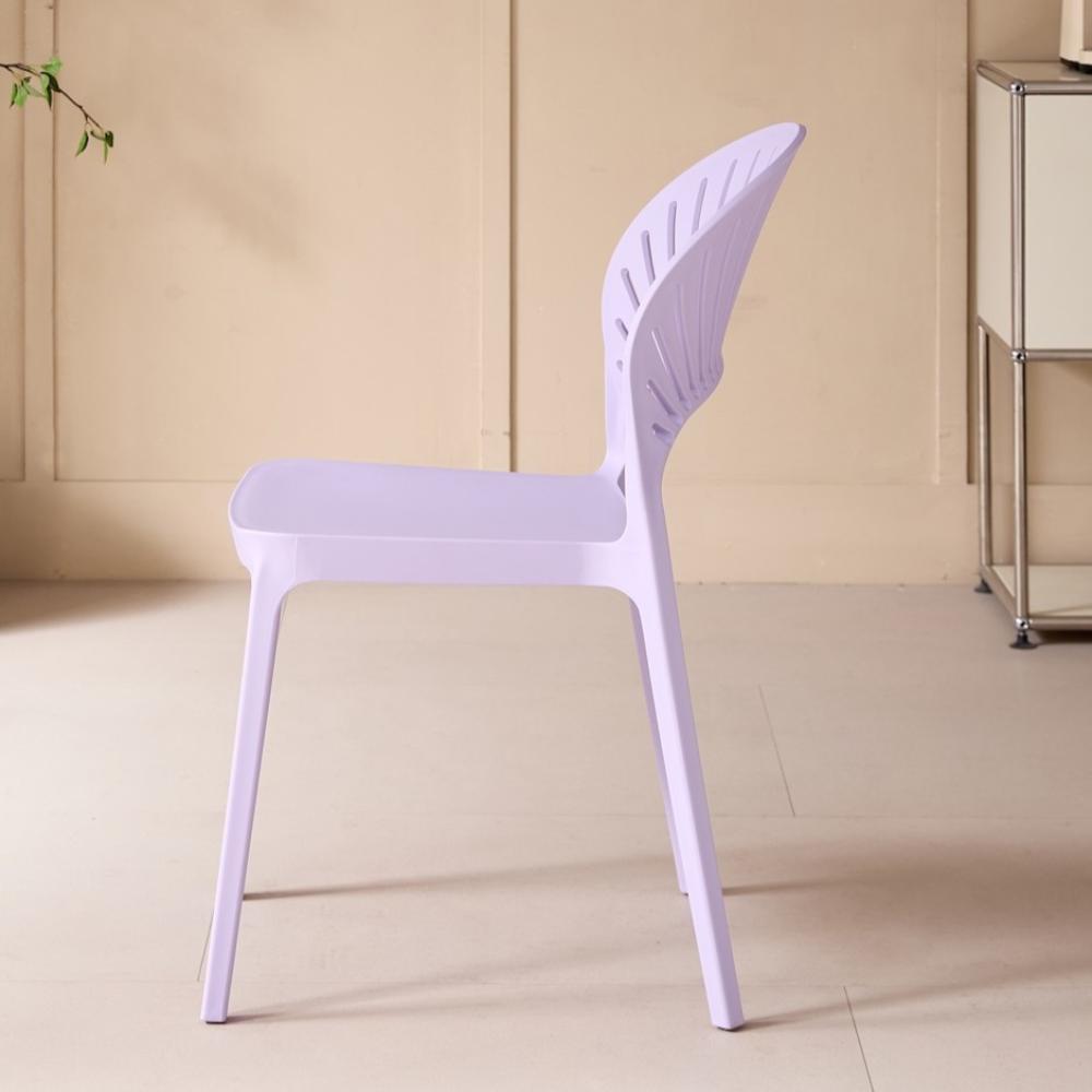 Silla Paraíso, Color Lila, con Espaldar y Diseño Moderno, vista posterior