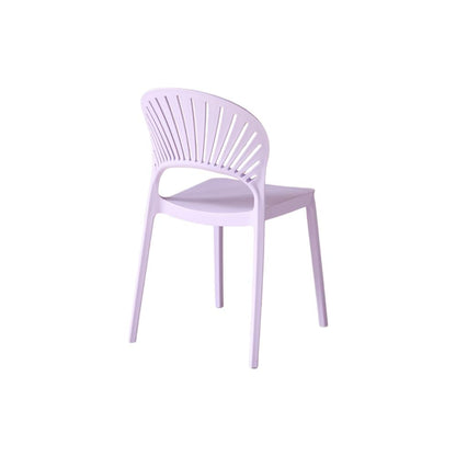 Set de 4 Sillas Paraíso, Color Lila, con Espaldar y Diseño Moderno