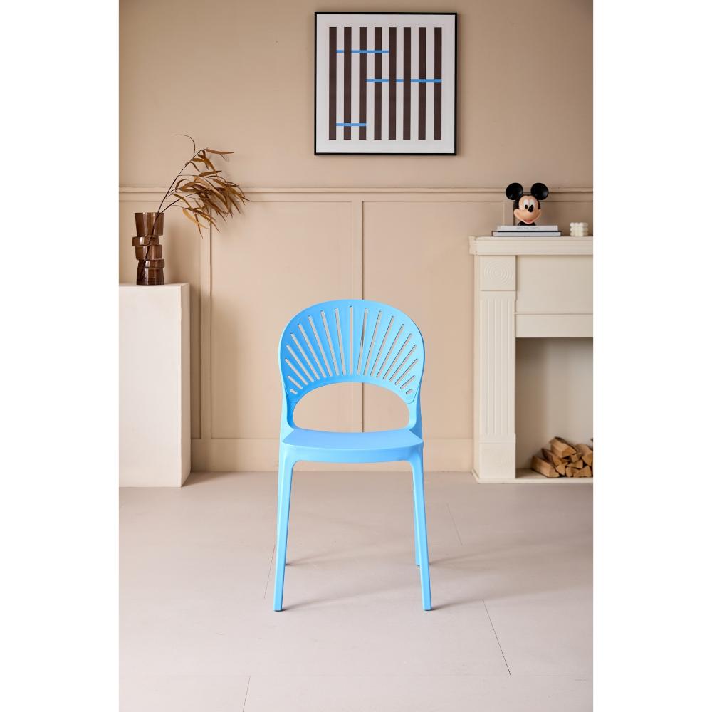 Set de 2 Sillas Paraíso, Color Azul, con Espaldar y Diseño Moderno