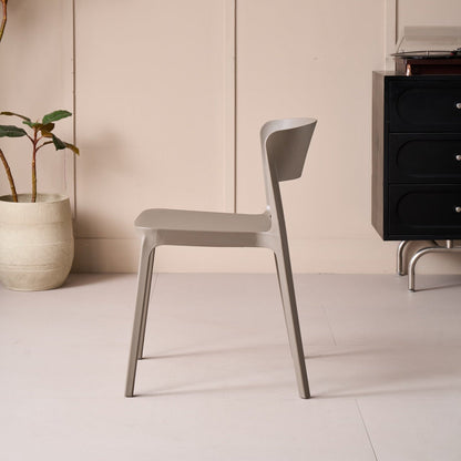 Silla Mónaco, Color Taupe, con Espaldar y Diseño Moderno