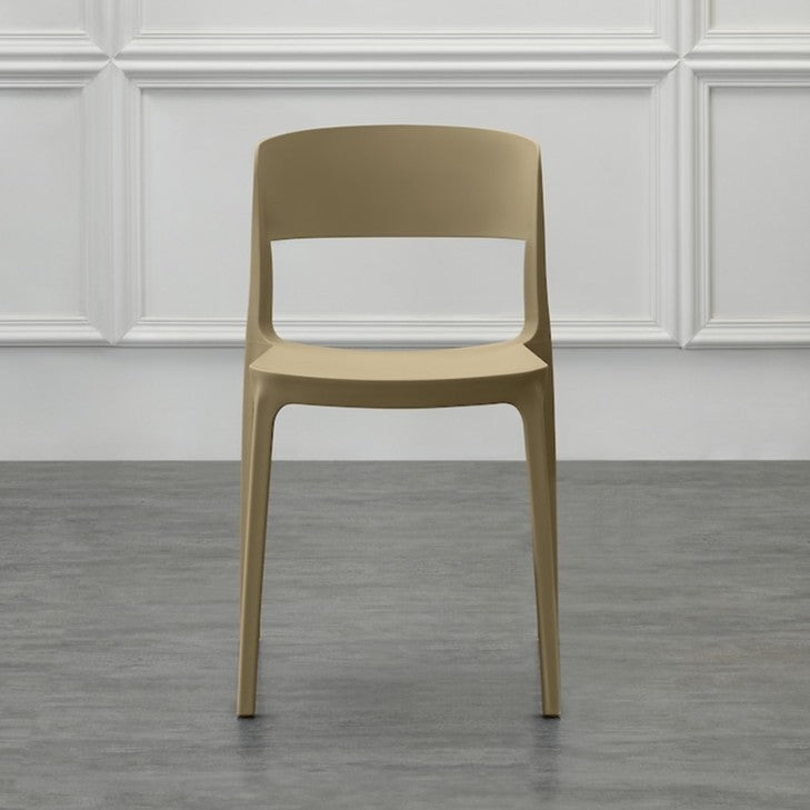 Silla Mónaco, Color Khaki, con Espaldar y Diseño Moderno