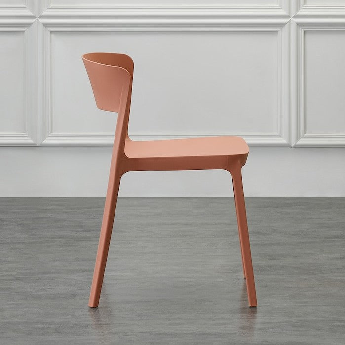 Silla Mónaco, Color Salmón, con Espaldar y Diseño Moderno