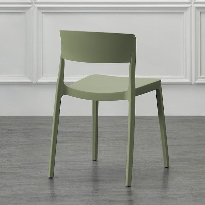 Set de 4 Sillas Mónaco, Color Verde, con Espaldar y Diseño Moderno