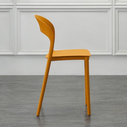 Silla Patrick, Color Naranja, con Espaldar y Diseño Moderno