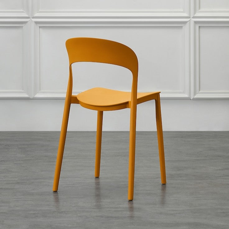 Set de 2 Sillas Patrick, Color Naranja, con Espaldar y Diseño Moderno