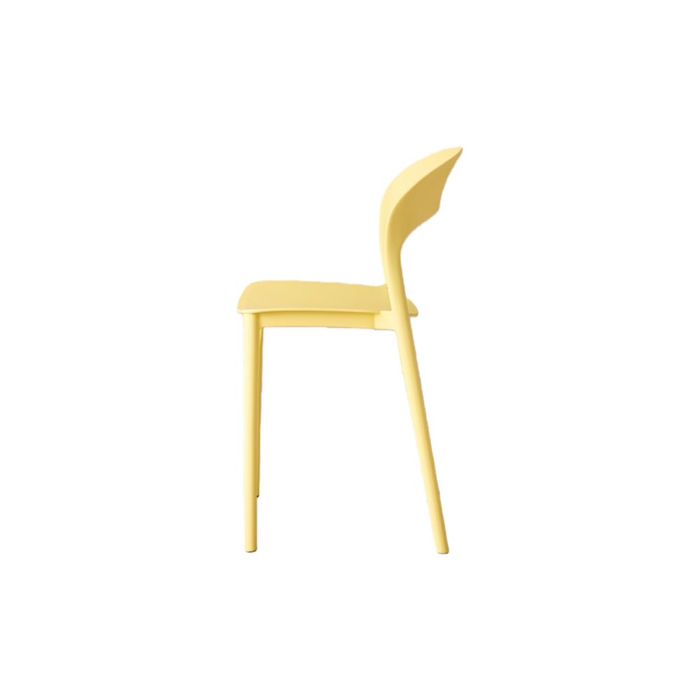 Silla Patrick, Color Amarillo, con Espaldar y Diseño Moderno