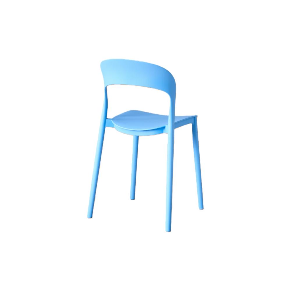 Set de 2 Sillas Patrick, Color Azul, con Espaldar y Diseño Moderno