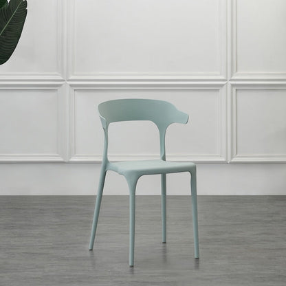 Silla Elena, Color Azul Claro, con Espaldar y Diseño Moderno
