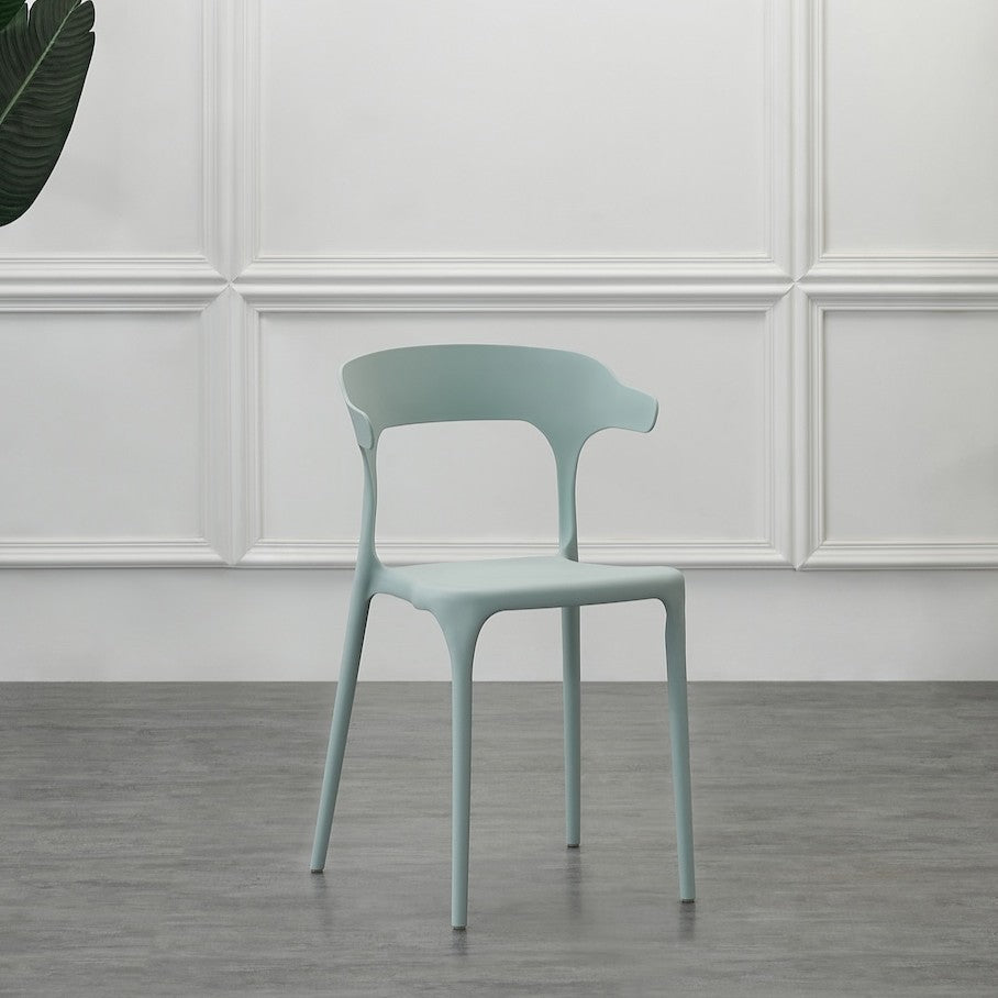 Silla Elena, Color Azul Claro, con Espaldar y Diseño Moderno – Espejos ...