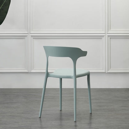 Silla Elena, Color Azul Claro, con Espaldar y Diseño Moderno