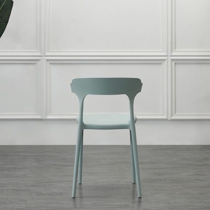 Silla Elena, Color Azul Claro, con Espaldar y Diseño Moderno