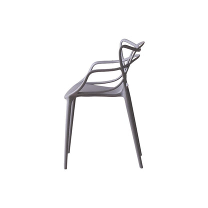 Silla Palermo, Color Gris, con Espaldar y Diseño Moderno