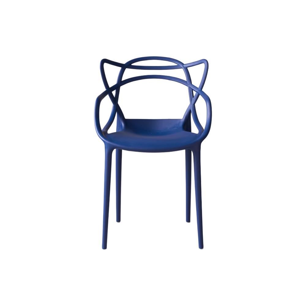 Set de 2 Sillas Palermo, Color Azul, con Espaldar y Diseño Moderno