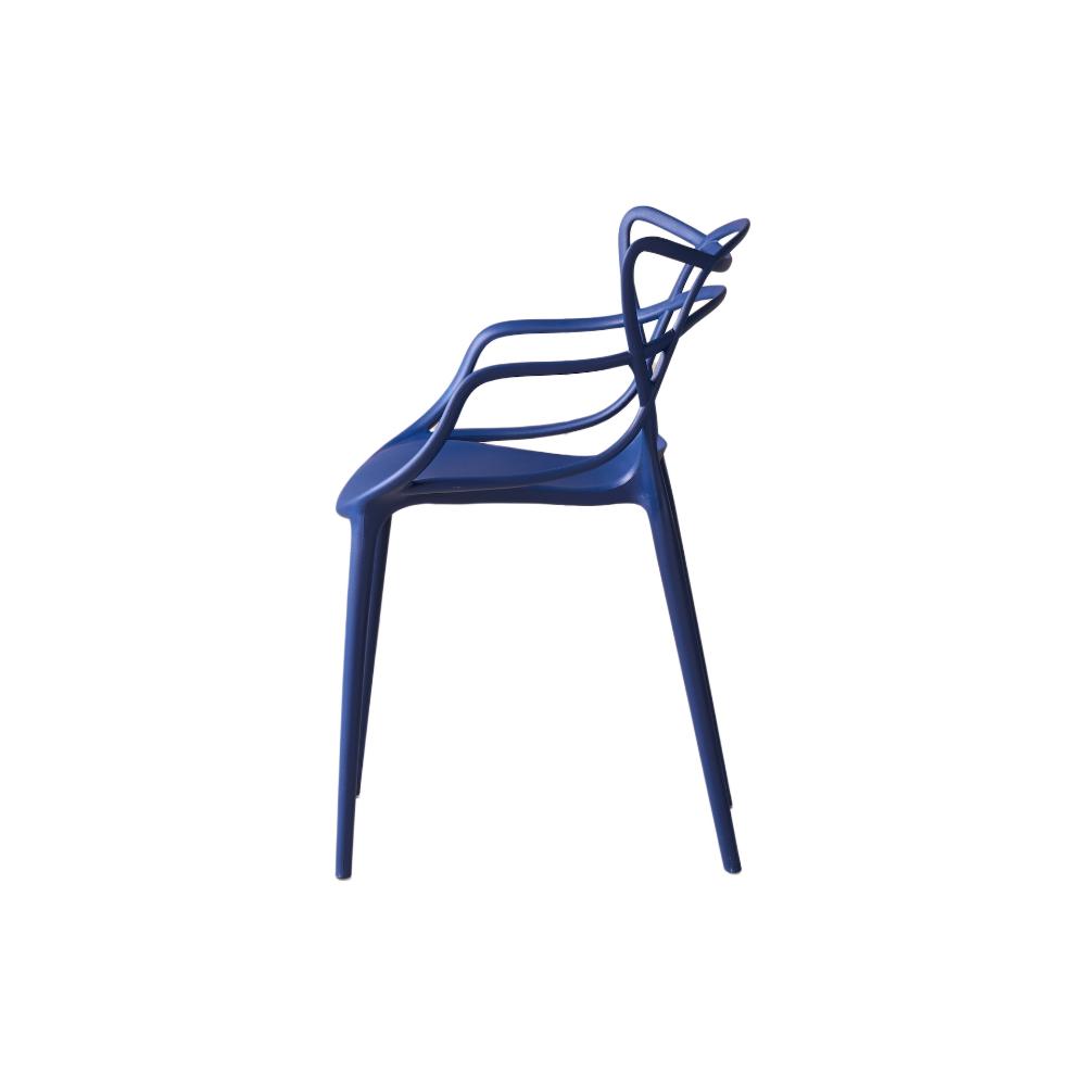 Set de 2 Sillas Palermo, Color Azul, con Espaldar y Diseño Moderno