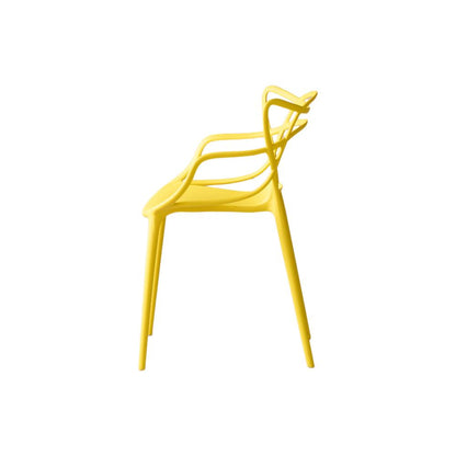 Set de 2 Sillas Palermo, Color Amarillo, con Espaldar y Diseño Moderno