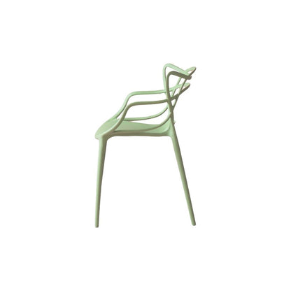 Set de 4 Sillas Palermo, Verde Claro, con Espaldar y Diseño Moderno