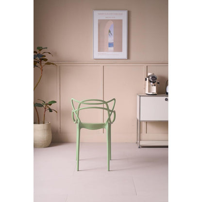 Silla Palermo, Verde Claro, con Espaldar y Diseño Moderno