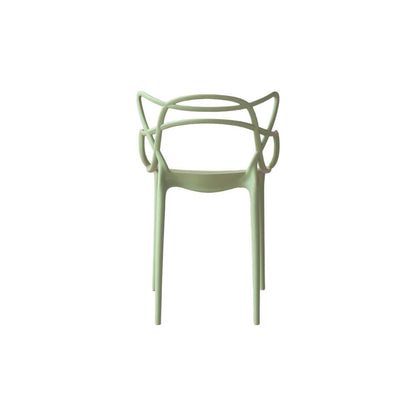 Set de 4 Sillas Palermo, Verde Claro, con Espaldar y Diseño Moderno