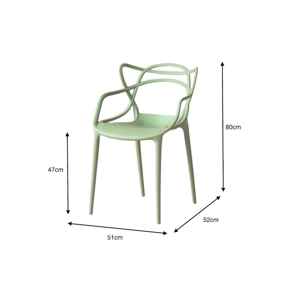 Silla Palermo, Verde Claro, con Espaldar y Diseño Moderno