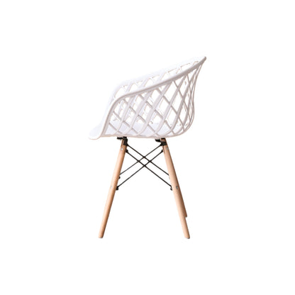Silla Oasis con Brazos, Color Blanco, con Espaldar