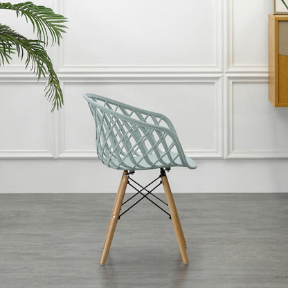 Silla Oasis con Brazos, Color Azul Claro, con Espaldar