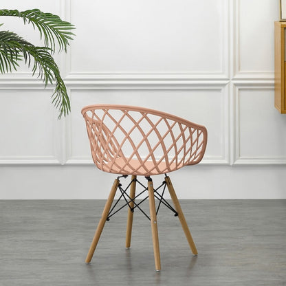 Silla Oasis con Brazos, Color Mandarina, con Espaldar
