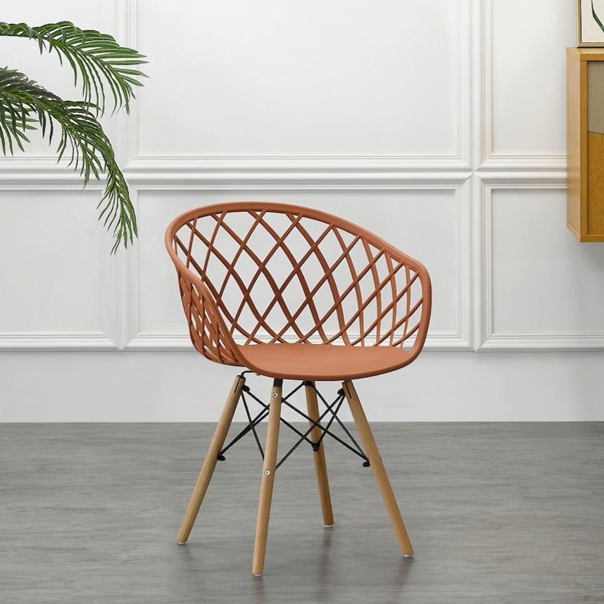Silla Oasis con Brazos, Color Terracota, con Espaldar