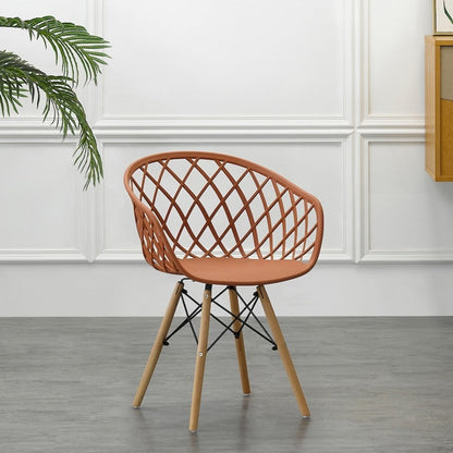 Silla Oasis con Brazos, Color Terracota, con Espaldar