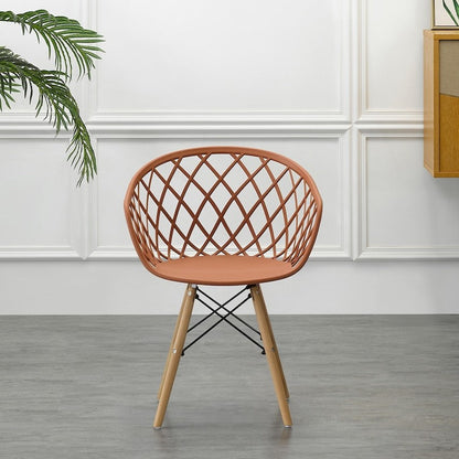 Silla Oasis con Brazos, Color Terracota, con Espaldar