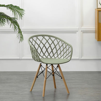 Set de 2 Sillas Oasis con Brazos, Color Verde, con Espaldar