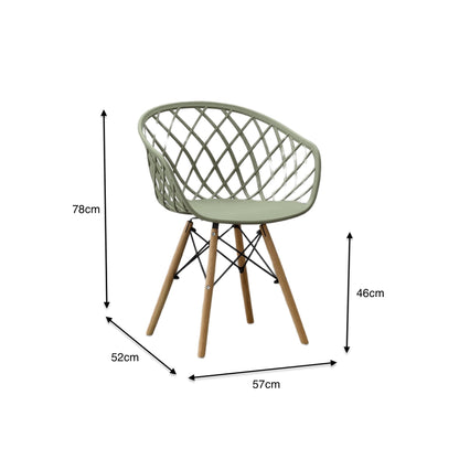 Silla Oasis con Brazos, Color Verde, con Espaldar