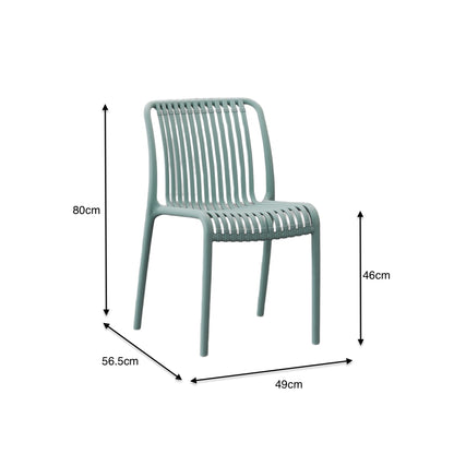 Silla Terra, Color Azul Claro, con Espaldar