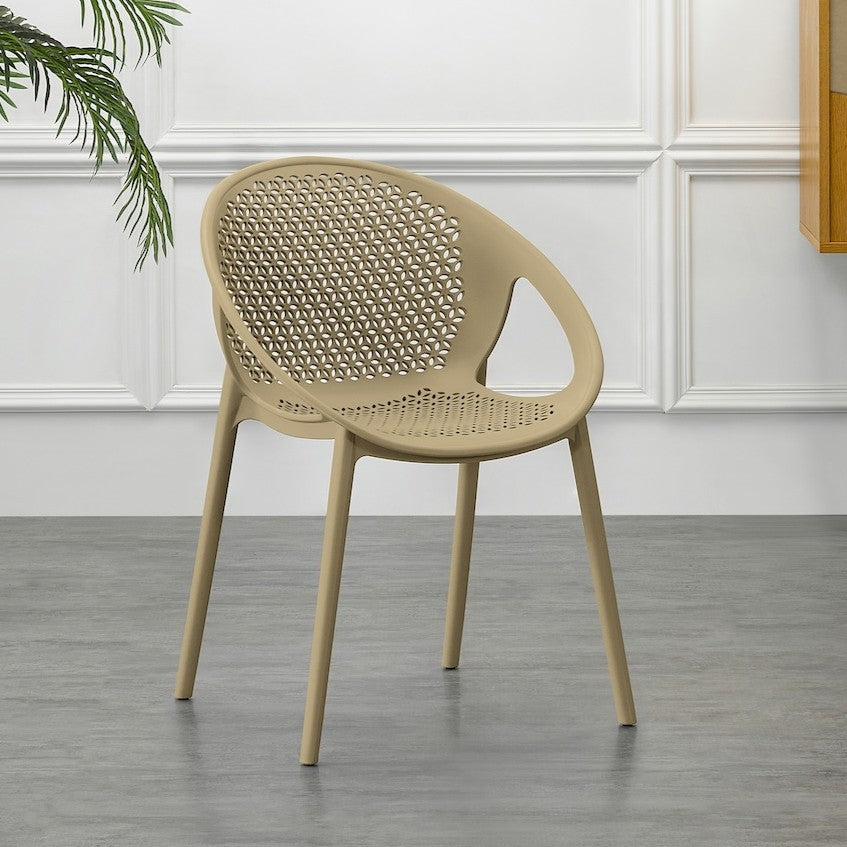 Silla Selva con Brazos, Color Khaki, con Espaldar
