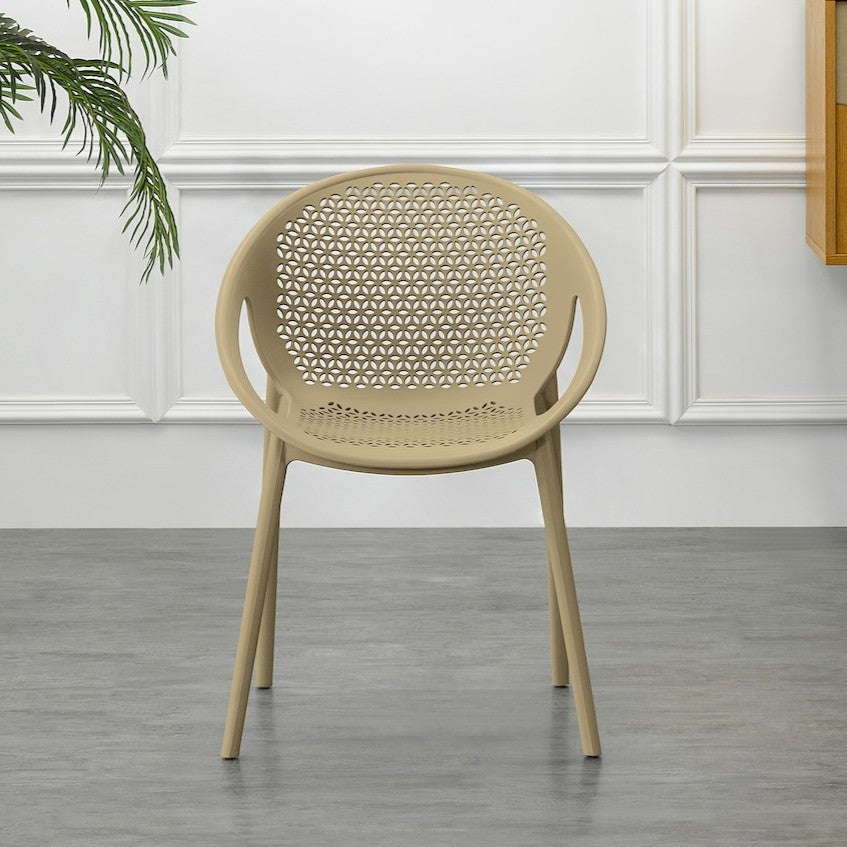Silla Selva con Brazos, Color Khaki, con Espaldar