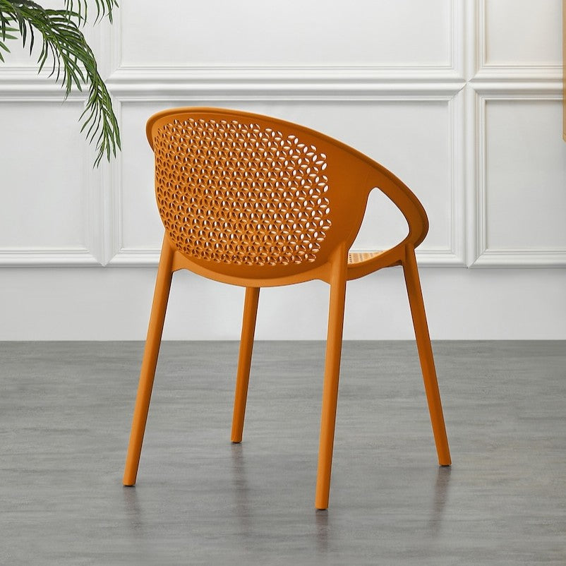 Silla Selva con Brazos, Color Naranja, con Espaldar
