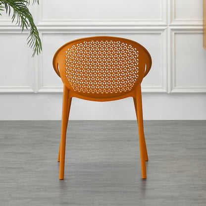 Silla Selva con Brazos, Color Naranja, con Espaldar