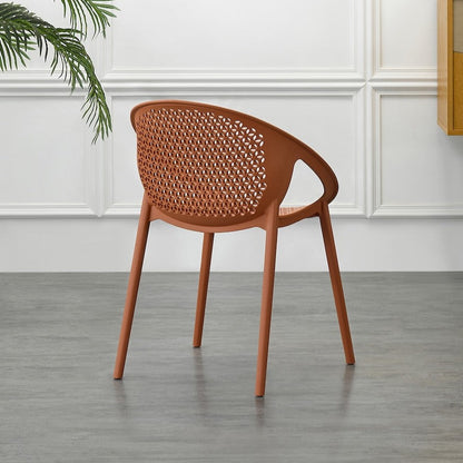 Silla Selva con Brazos, Color Terracota, con Espaldar