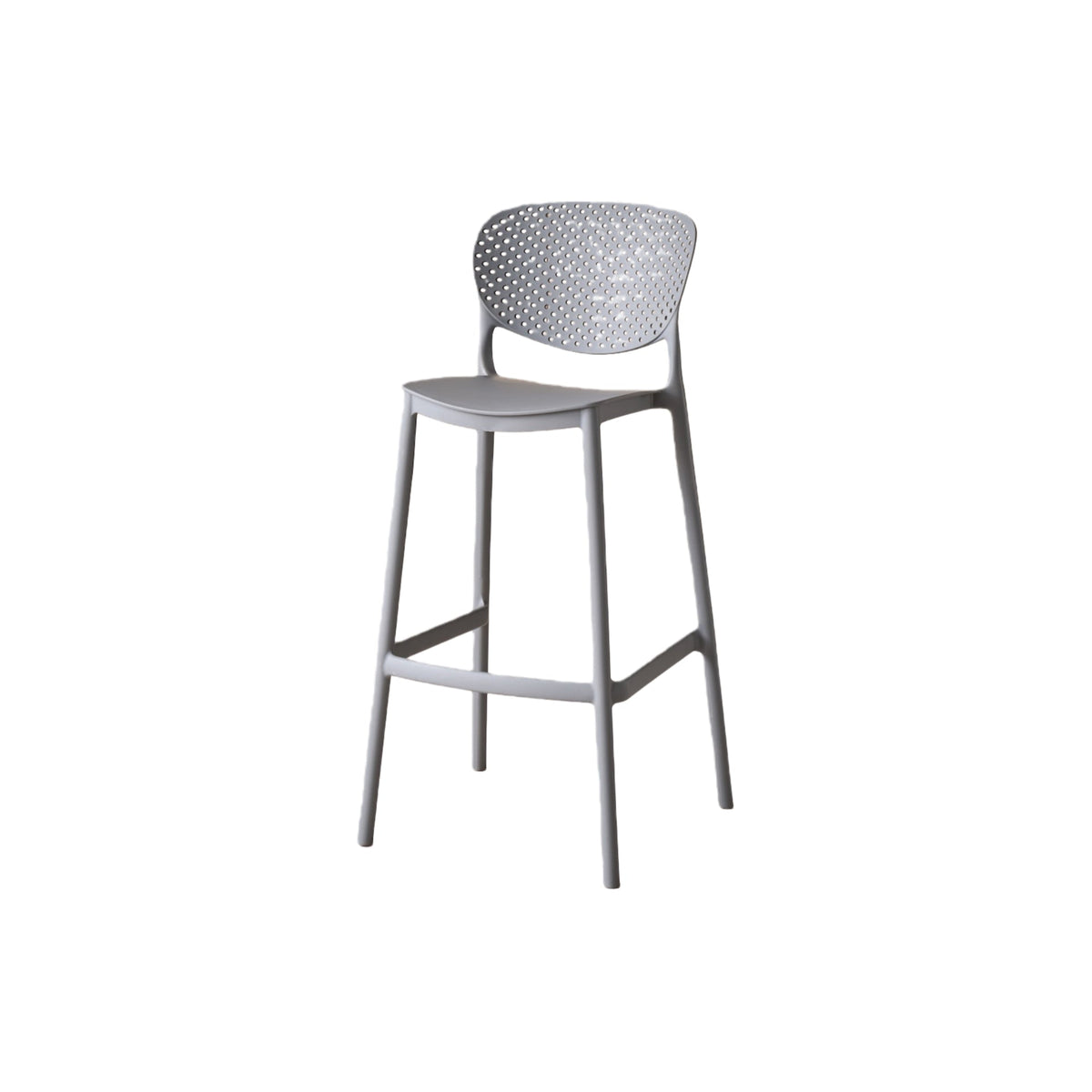 Silla para Bar Río, Color Gris Oscuro, Diseño Moderno, medidas