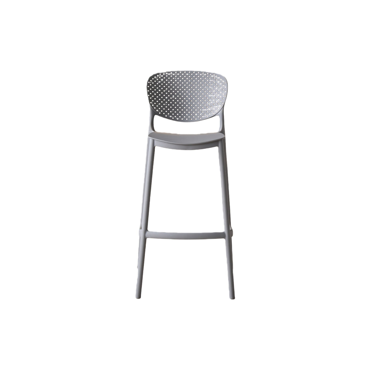 Silla para Bar Río, Color Gris Oscuro, Diseño Moderno, detalle de acabado