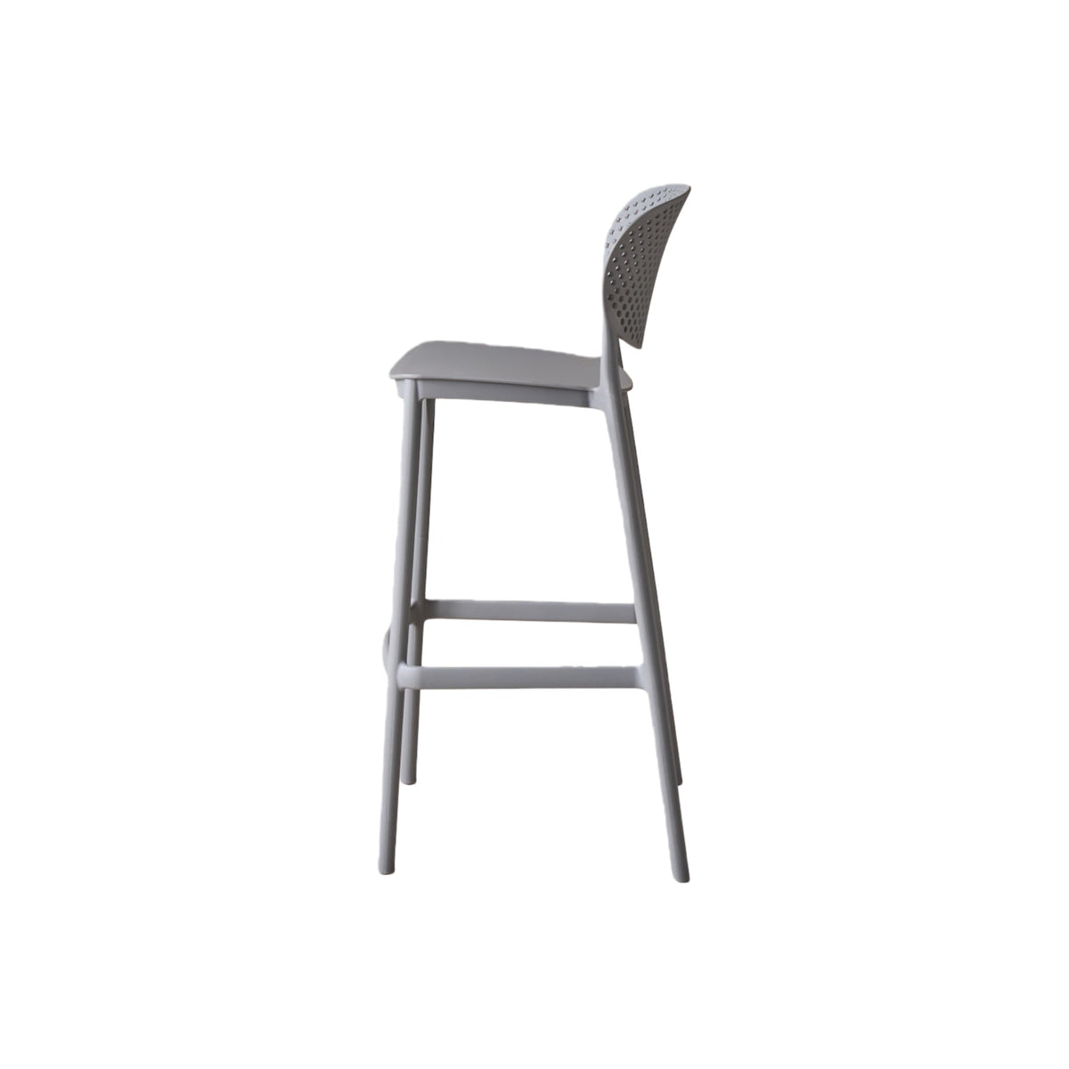 Silla para Bar Río, Color Gris Oscuro, Diseño Moderno, vista superior