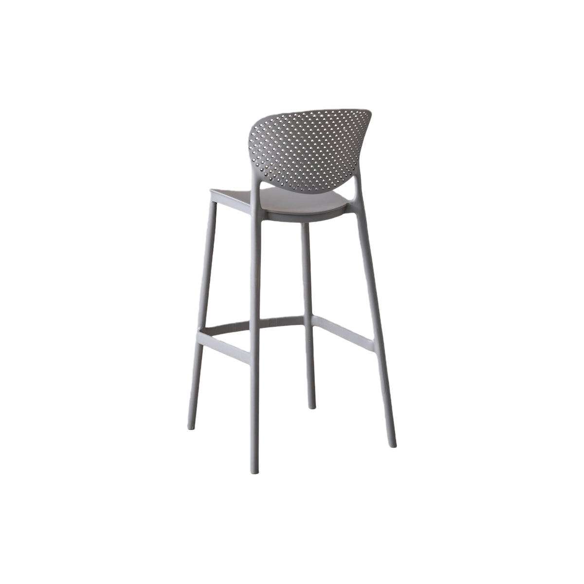 Silla para Bar Río, Color Gris Oscuro, Diseño Moderno, abierto