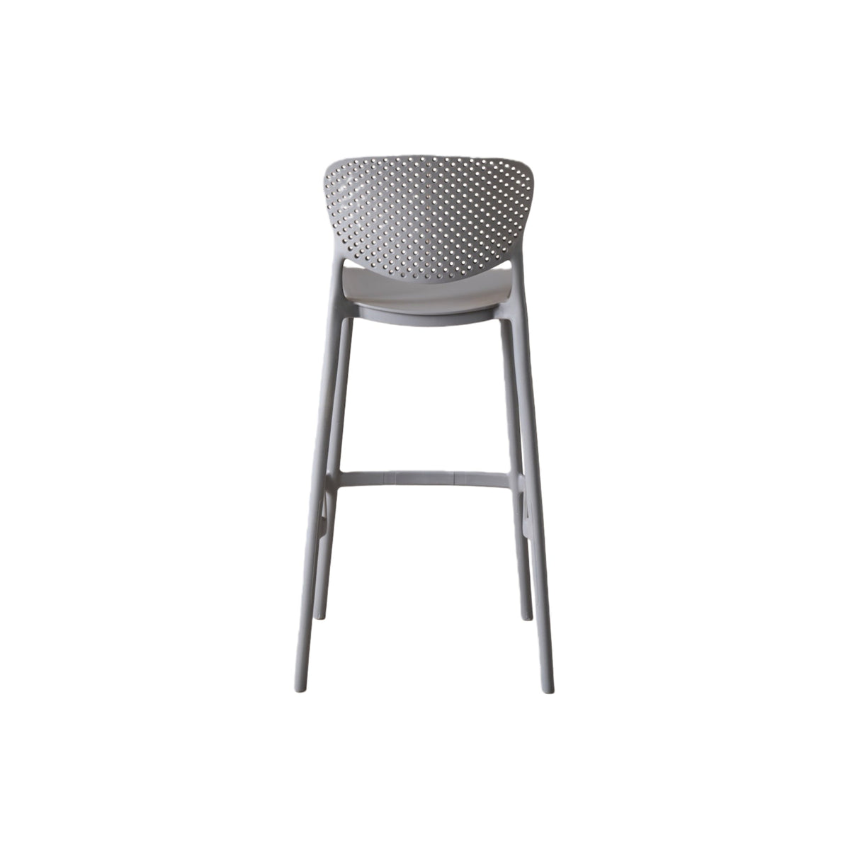 Silla para Bar Río, Color Gris Oscuro, Diseño Moderno, detalle interior