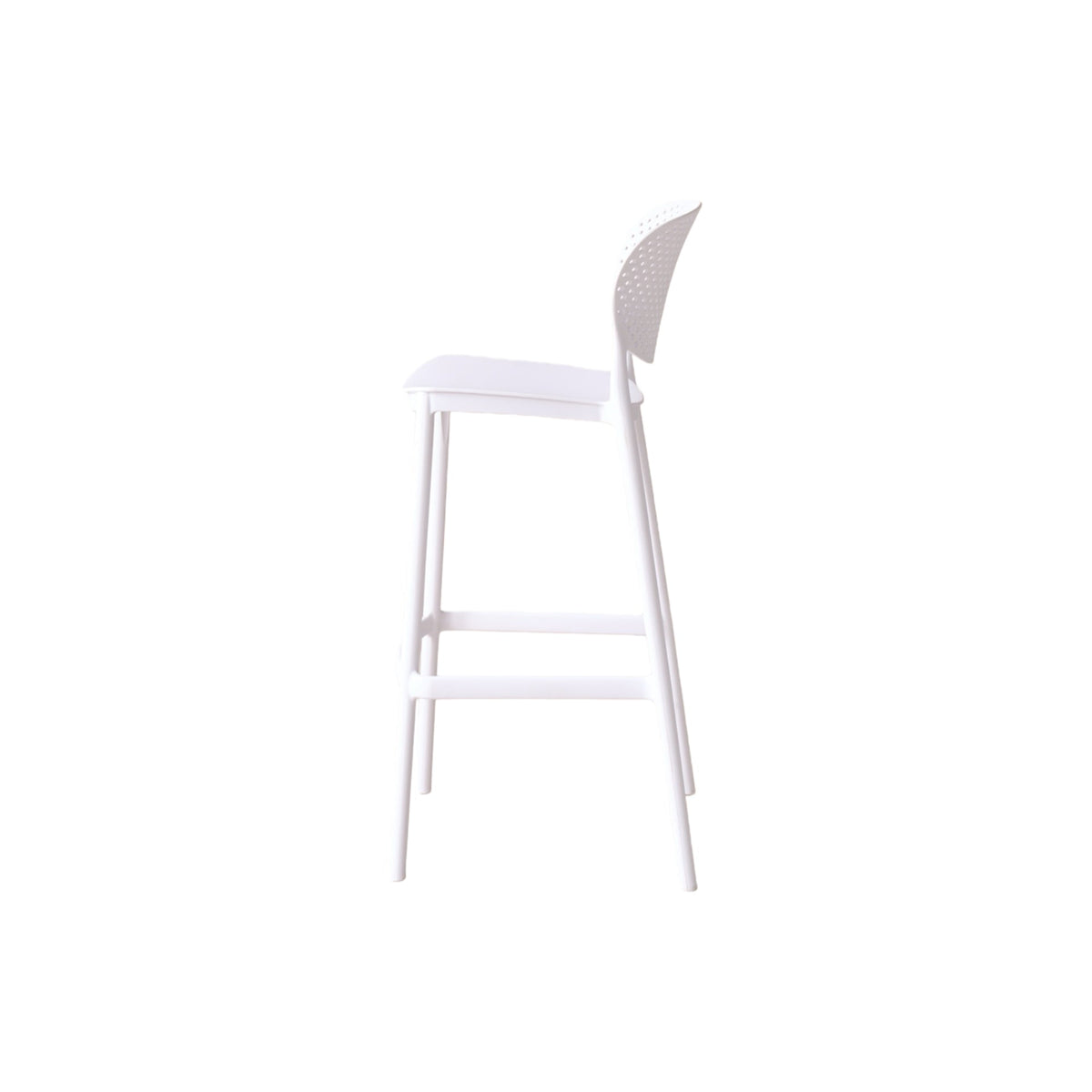 Silla para Bar Río, Color Blanco, Diseño Moderno, vista superior