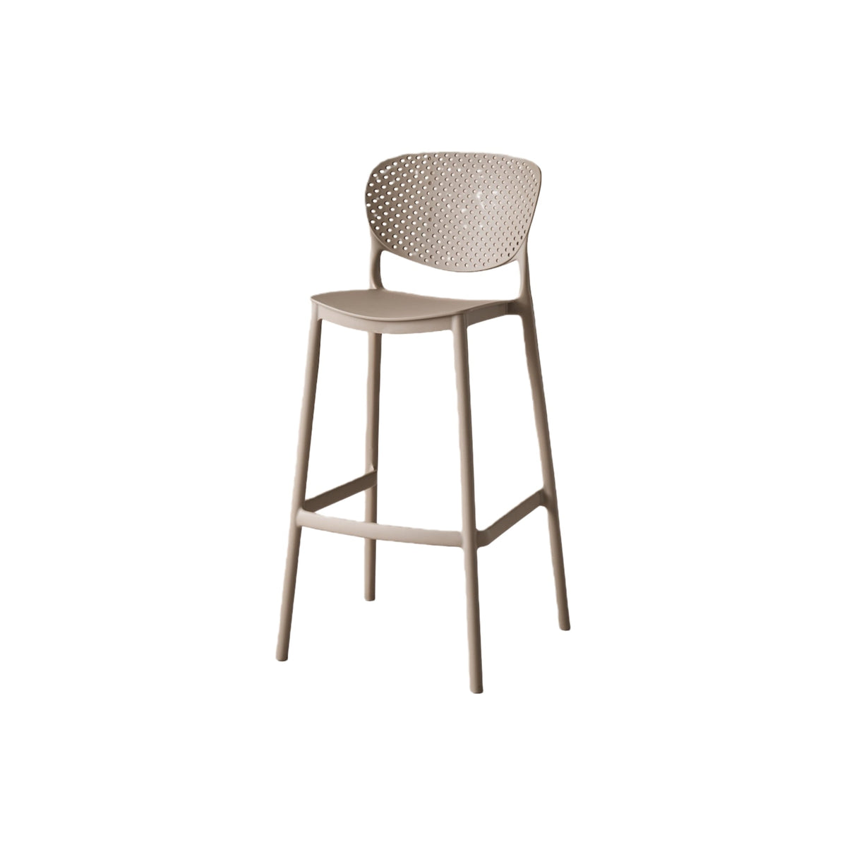 Silla para Bar Río, Color Taupe, Diseño Moderno, medidas