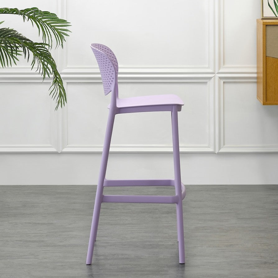Silla para Bar Río, Color Lila, Diseño Moderno
