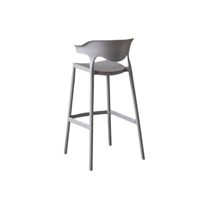 Silla para Bar Elena, Color Gris Oscuro, Diseño Moderno, abierto