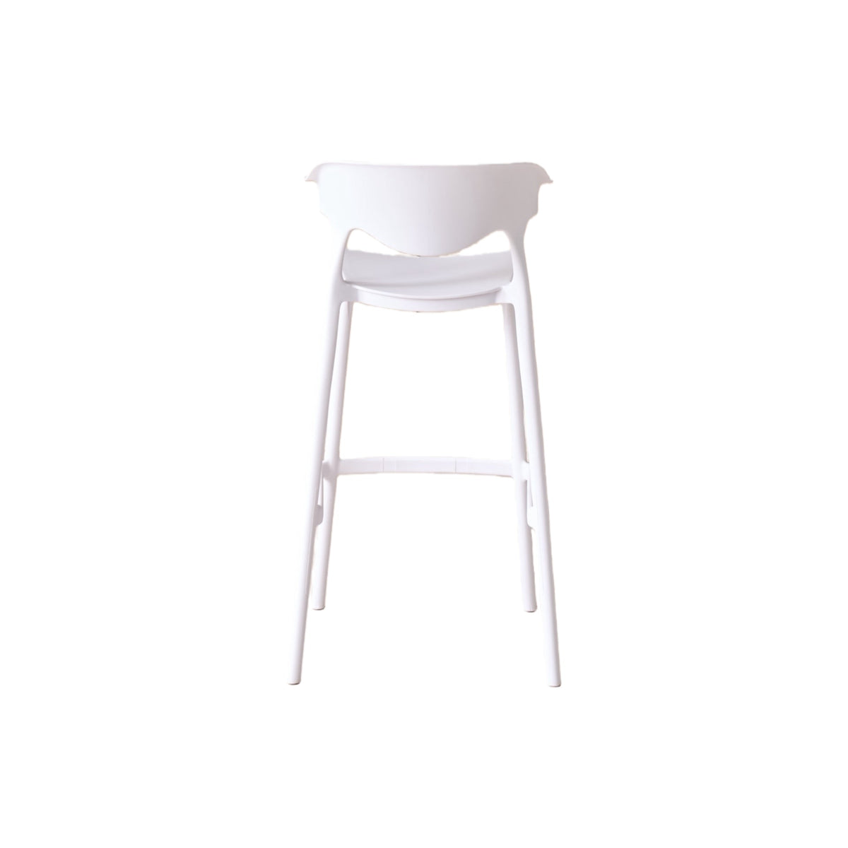 Silla para Bar Elena, Color Blanco, Diseño Moderno