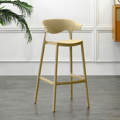 Silla para Bar Elena, Color Khaki, Diseño Moderno